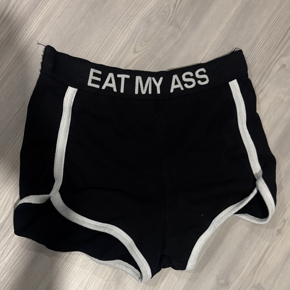 Black Women's Shorts with White Trim